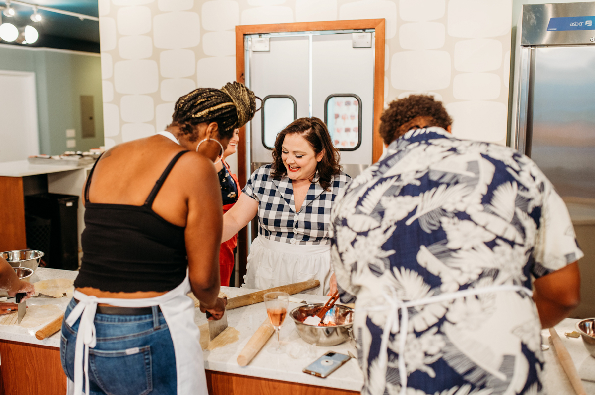 Bettie s Chicago Baking Classes in a Retro Diner Themed Event Space