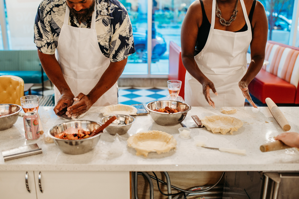 Bettie s Chicago Baking Classes in a Retro Diner Themed Event Space